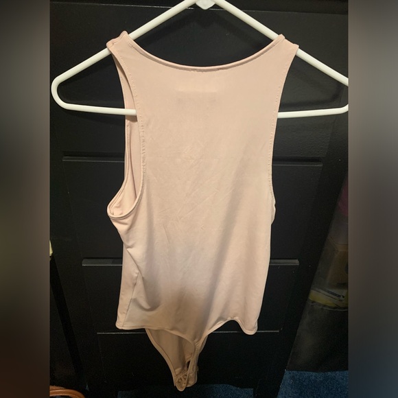 Express Body Contour Compression High Neck Bodysuit Pink/Dusty Rose Size S - Picture 5 of 13